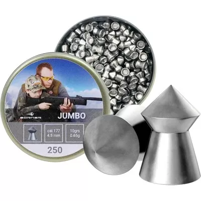 Пульки BORNER Jumbo 4.5mm, 0,65г (250шт)409650